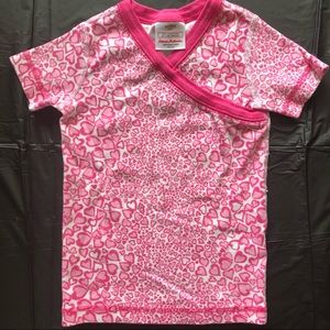 Hanna Andersson Pink Heart Pajama Shirt Size 6/7 (120 Cm)